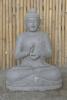 Product image 2 of the product “Seated Buddha made of Riverstone in Dharmachakra gesture of wheel of the teaching of the Dharma, H. 83cm. There is a stone eye on the left shoulder. ”